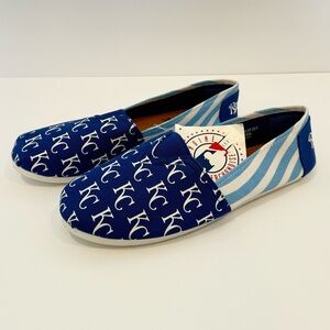 MLB Blue and White Flats